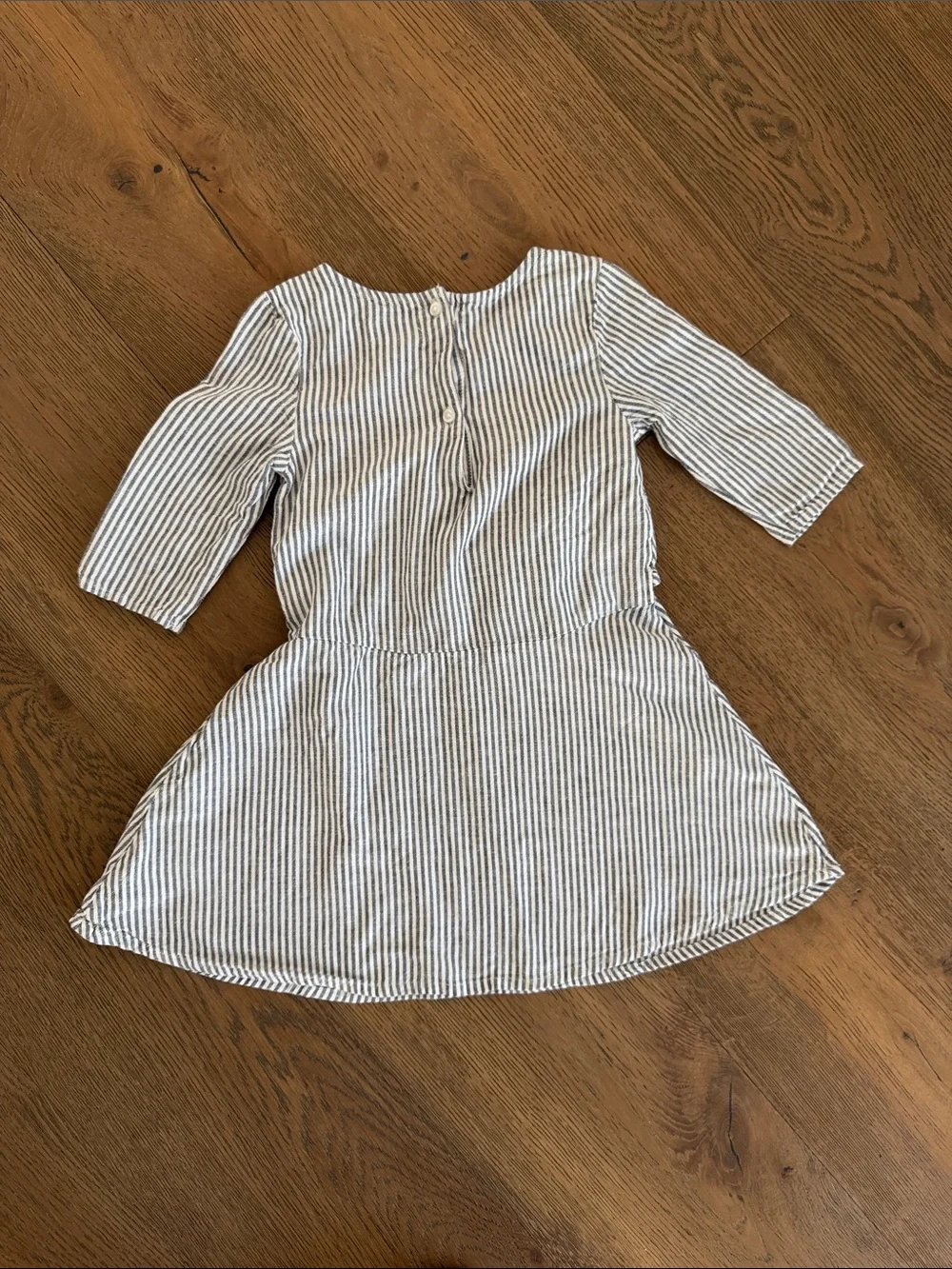 ⚡️Girls' Striped Knot-Front Dress in Blue and White
